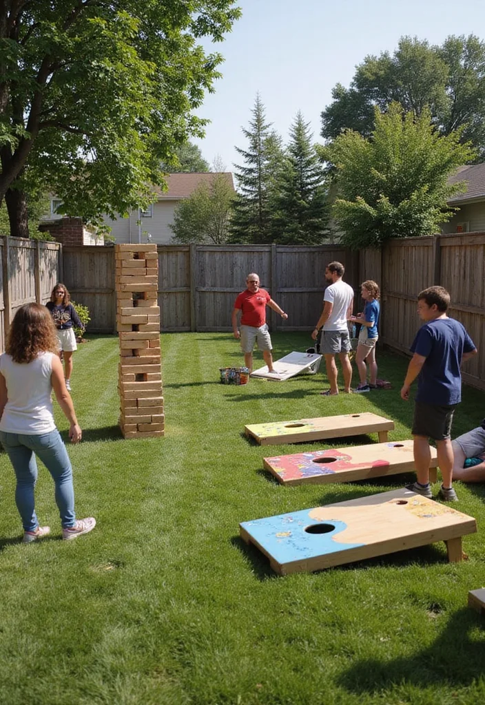 14 Townhouse Backyard Ideas That Will Transform Your Outdoor Space into a Paradise! - 13. Playful Outdoor Games