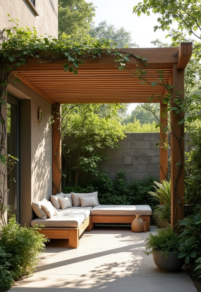 14 Townhouse Backyard Ideas That Will Transform Your Outdoor Space into a Paradise! - 5. Trendy Pergolas