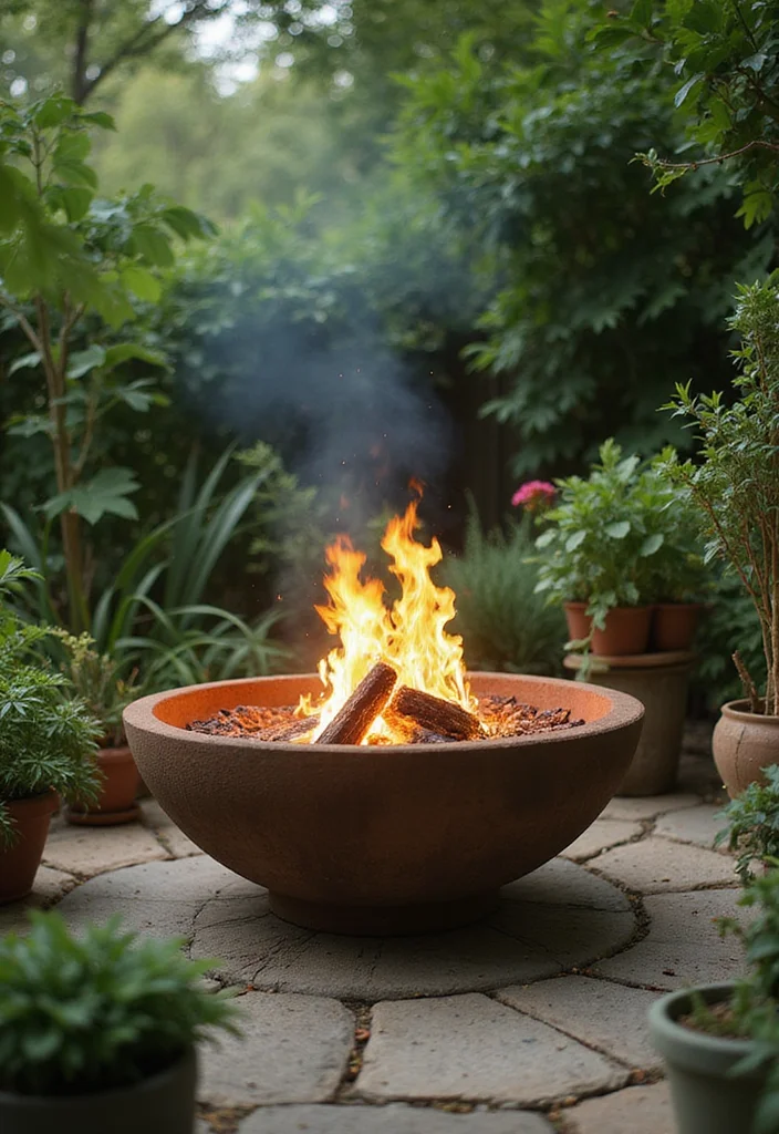 15 Stunning Fire Pit Designs That Will Transform Your Backyard into an Oasis! - 11. Eco-Friendly Fire Pit