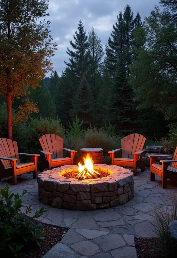 15 Stunning Fire Pit Designs That Will Transform Your Backyard into an Oasis! - 2. Rustic Stone Fire Pit