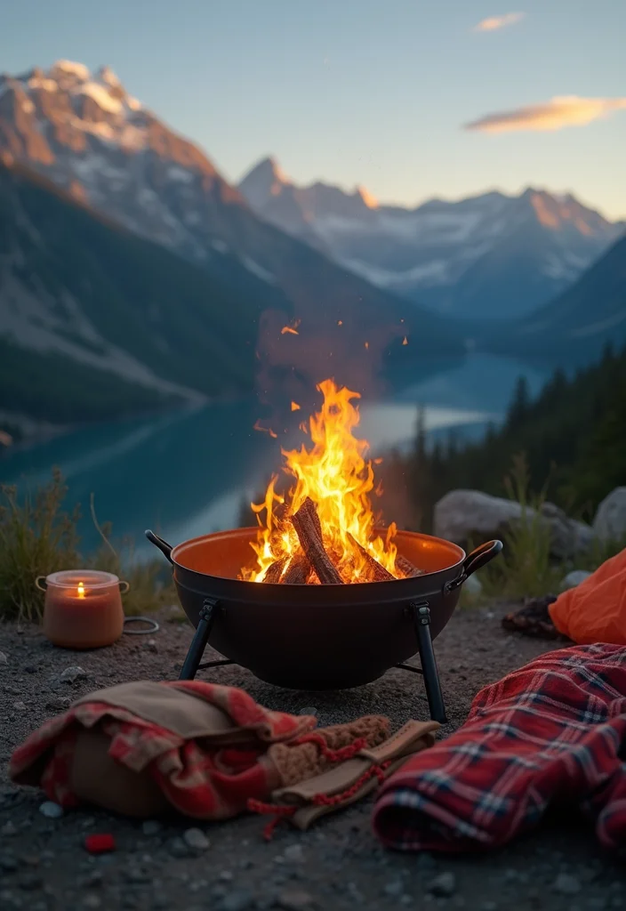 15 Stunning Fire Pit Designs That Will Transform Your Backyard into an Oasis! - 8. Portable Camping Fire Pit