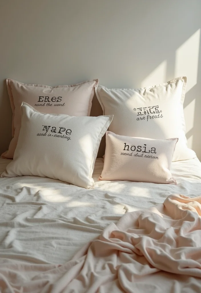 21 Cozy Christian Bedroom Decor Ideas That Will Make You Feel Closer to God! - 2. Cozy Bed Linens with a Message