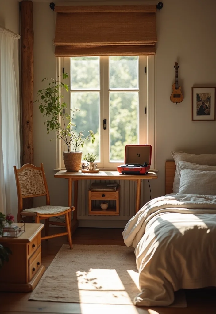 21 Cozy Christian Bedroom Decor Ideas That Will Make You Feel Closer to God! - 21. Spiritual Music Corner