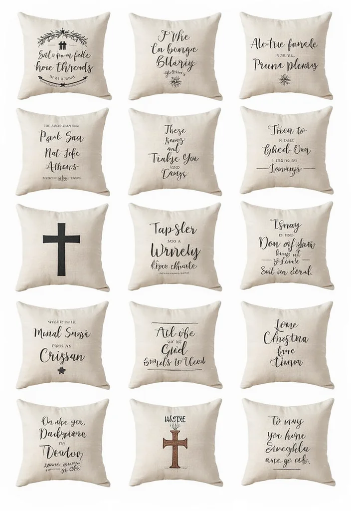 21 Cozy Christian Bedroom Decor Ideas That Will Make You Feel Closer to God! - 4. Christian-Themed Throw Pillows