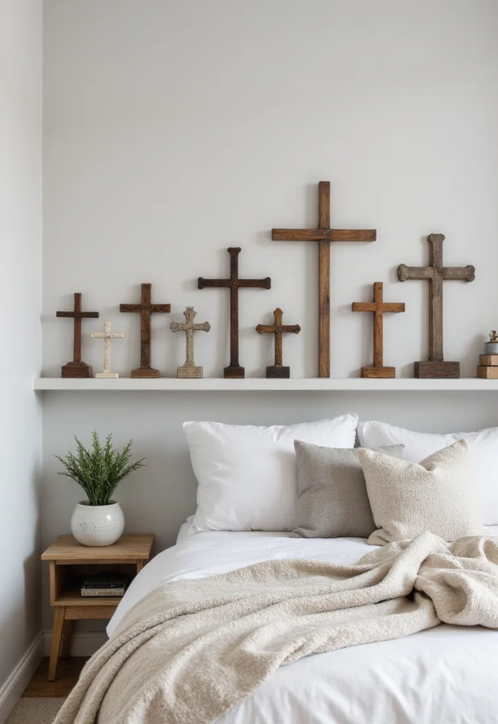 21 Cozy Christian Bedroom Decor Ideas That Will Make You Feel Closer to God! - 8. Cross Decor Accents