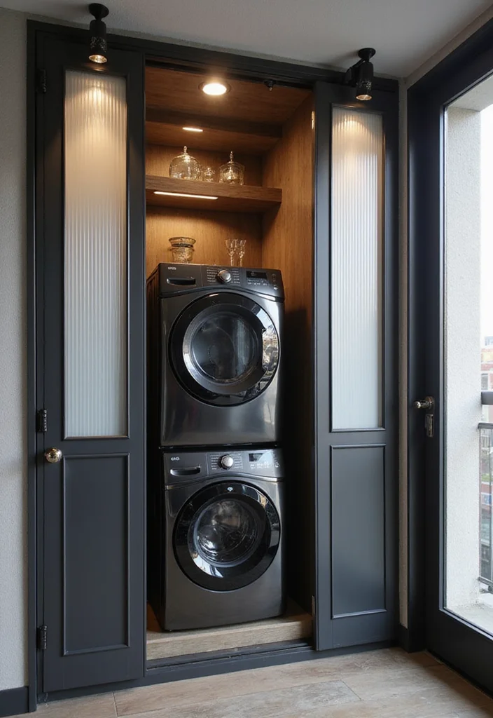 8 Modern Laundry Closet Door Ideas You Never Knew You Needed! - 7. Industrial-Style Metal Doors