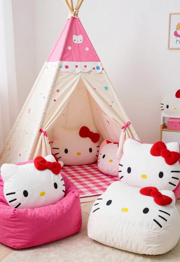 10 Adorable Hello Kitty Themed Room Ideas That Will Make Your Child Squeal with Joy! - 6. Hello Kitty Play Area