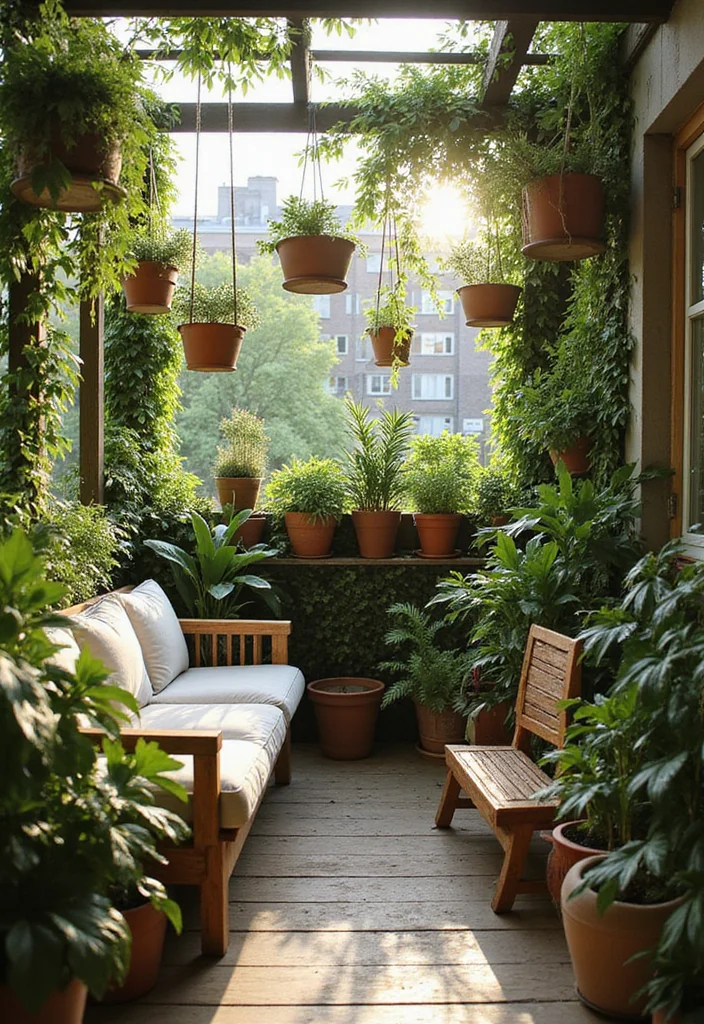 10 Balcony Decorating Ideas Styles Everyone Will Be Talking About This Year - 1. Lush Greenery Paradise