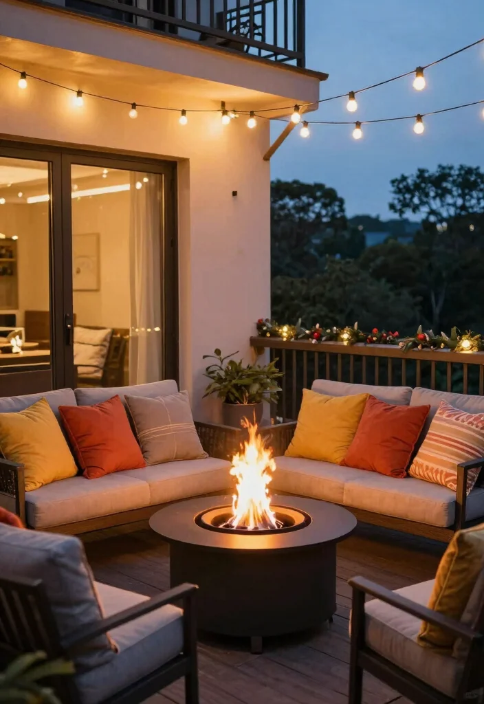 10 Balcony Decorating Ideas Styles Everyone Will Be Talking About This Year - 9. Fire Pit Fun
