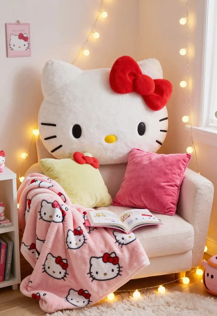 12 Trendy Hello Kitty Room Inspiration Ideas You’ll Want to Steal ASAP! - 3. Cozy Corner