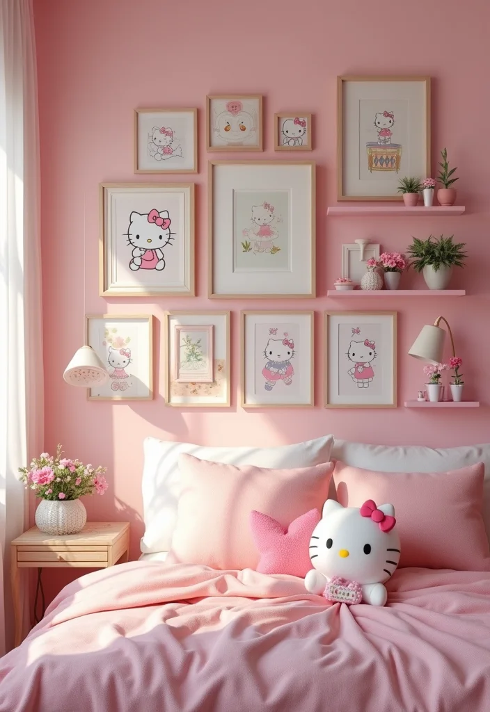 12 Trendy Hello Kitty Room Inspiration Ideas You’ll Want to Steal ASAP! - 7. Artful Arrangements