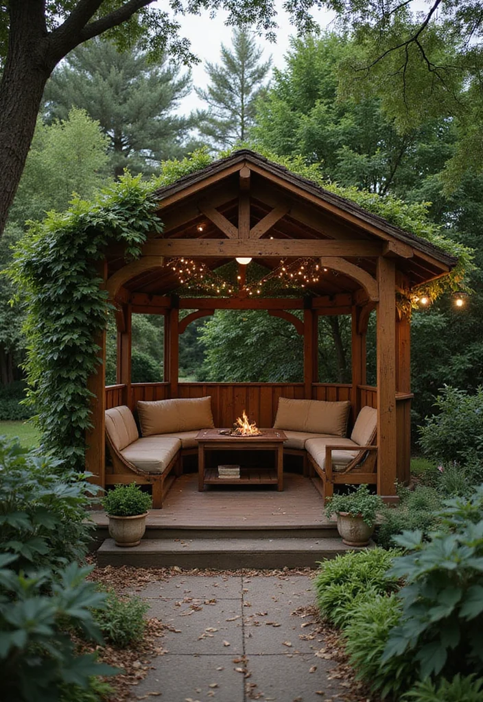 15 Enchanting Gazebo Ideas to Elevate Your Backyard Aesthetic (You’ll Love #9!) - 1. Classic Wooden Gazebo