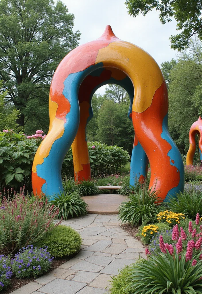 15 Enchanting Gazebo Ideas to Elevate Your Backyard Aesthetic (You’ll Love #9!) - 11. Artistic Sculptural Gazebo