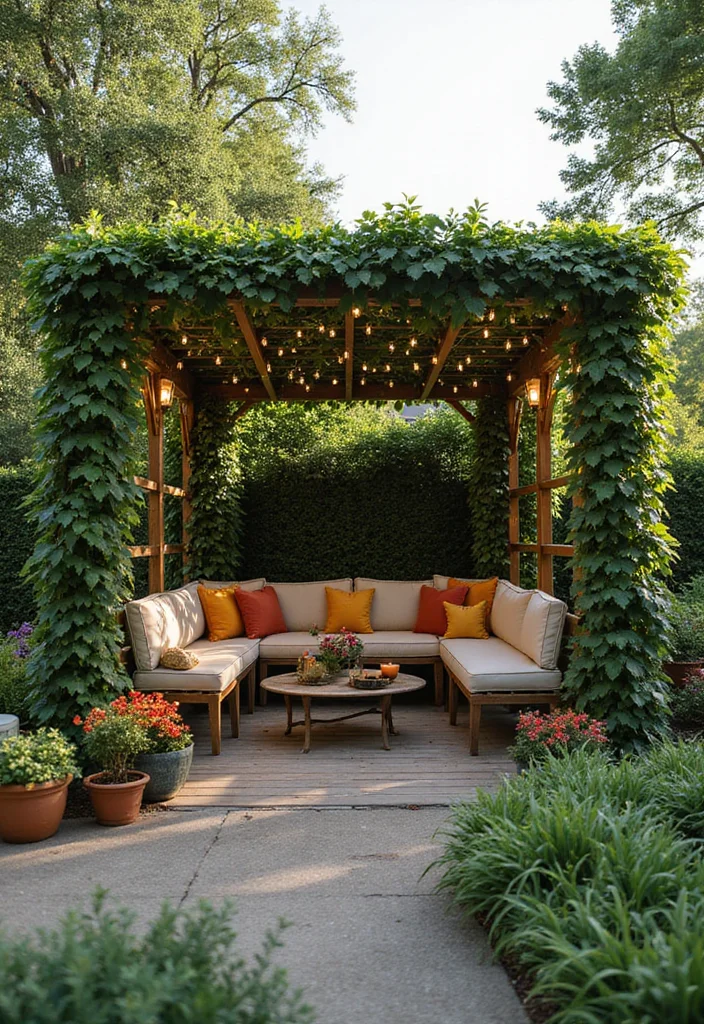 15 Enchanting Gazebo Ideas to Elevate Your Backyard Aesthetic (You’ll Love #9!) - 7. Pergola Gazebo Combo