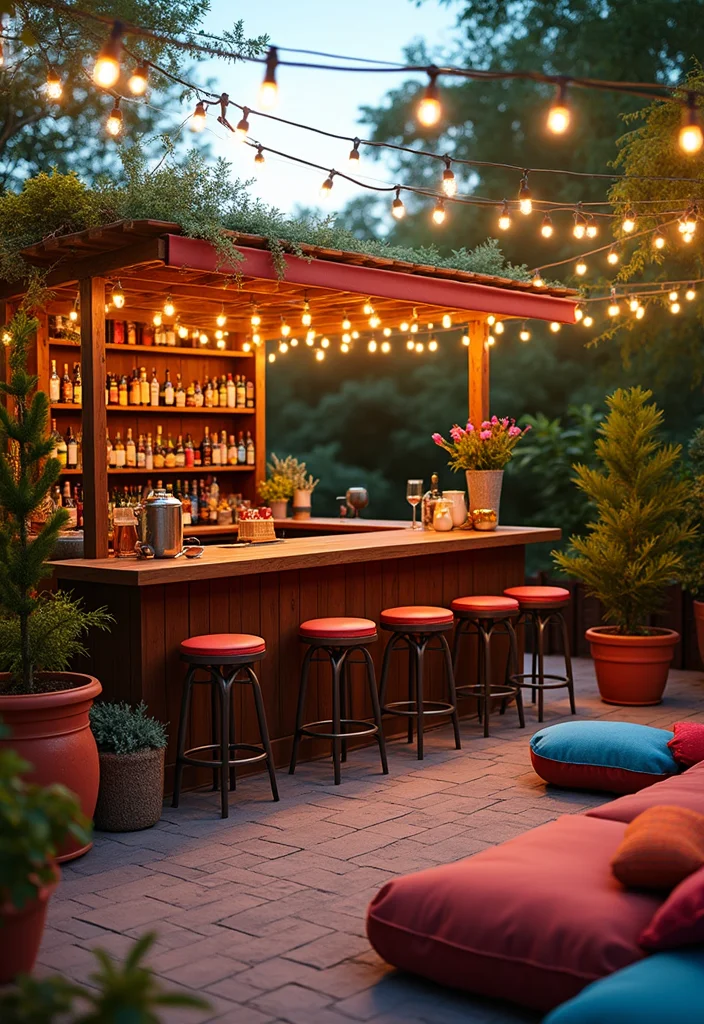 15 Stunning Bar Ideas for Home That Will Make You the Ultimate Host! - 4. Outdoor Oasis