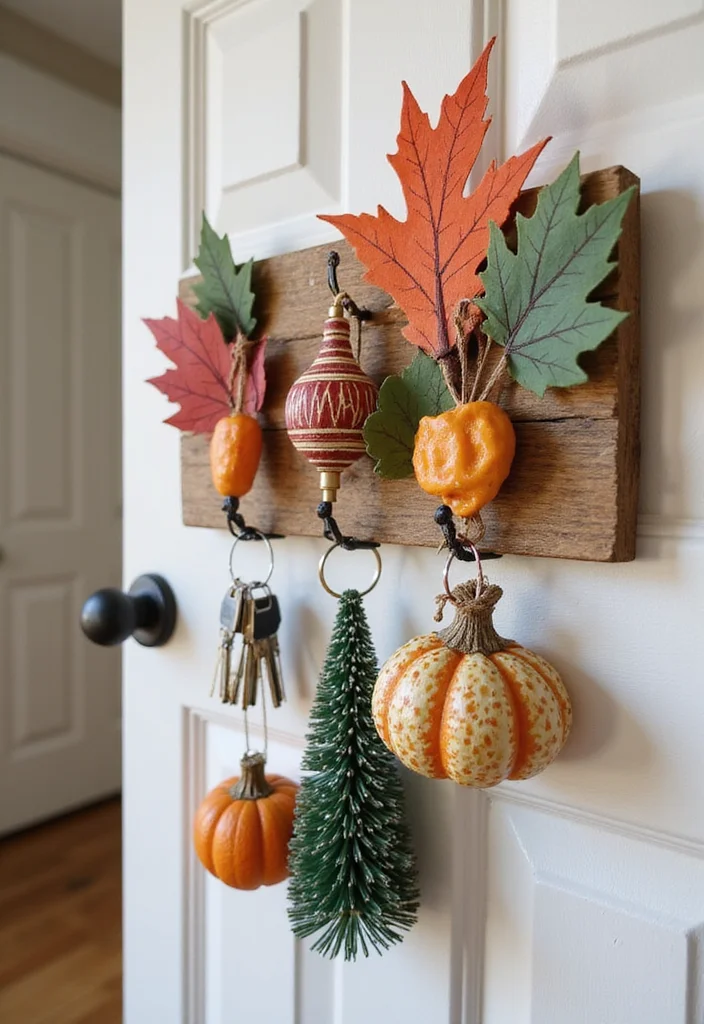 15 Stylish Key Holder Ideas That Will Transform Your Entryway (You Won't Believe #4!) - 14. Seasonal Theme Key Holder