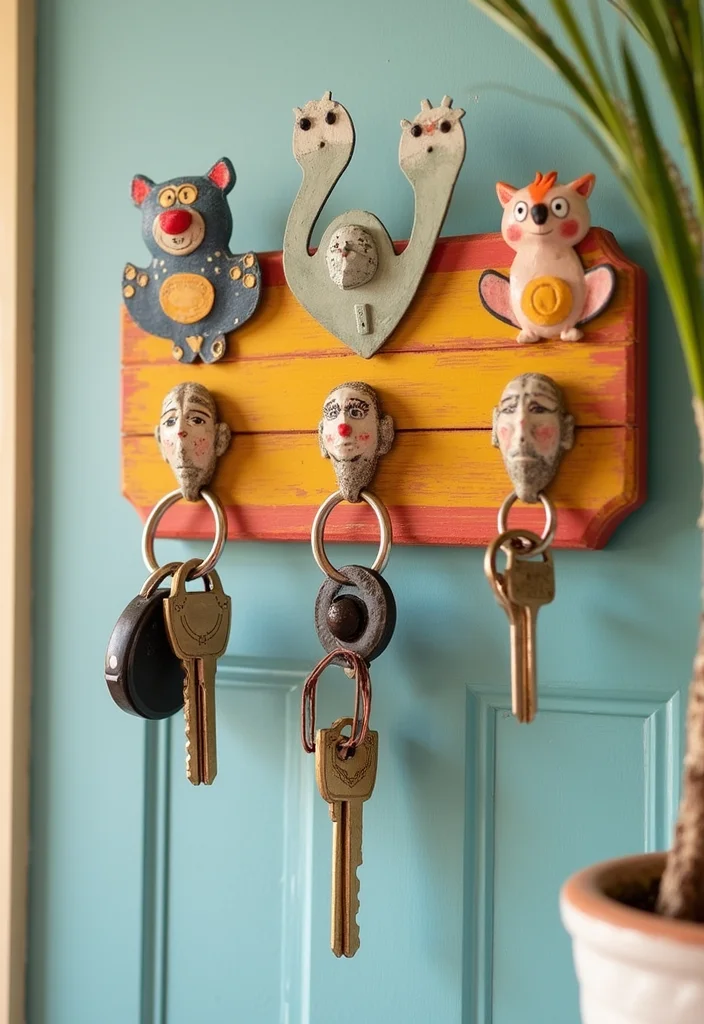 15 Stylish Key Holder Ideas That Will Transform Your Entryway (You Won't Believe #4!) - 6. Decorative Key Hooks