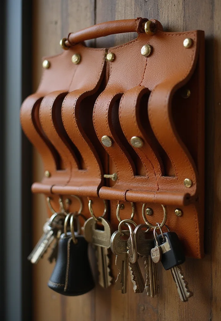 15 Stylish Key Holder Ideas That Will Transform Your Entryway (You Won't Believe #4!) - 7. Leather Key Holder