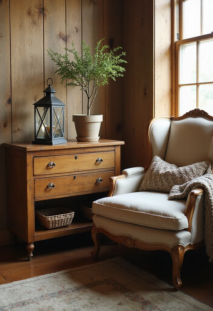 10 Elegant Rustic Home Decor Ideas That'll Transform Your Space Into a Cozy Retreat! - 1. Vintage Distressed Furniture 1