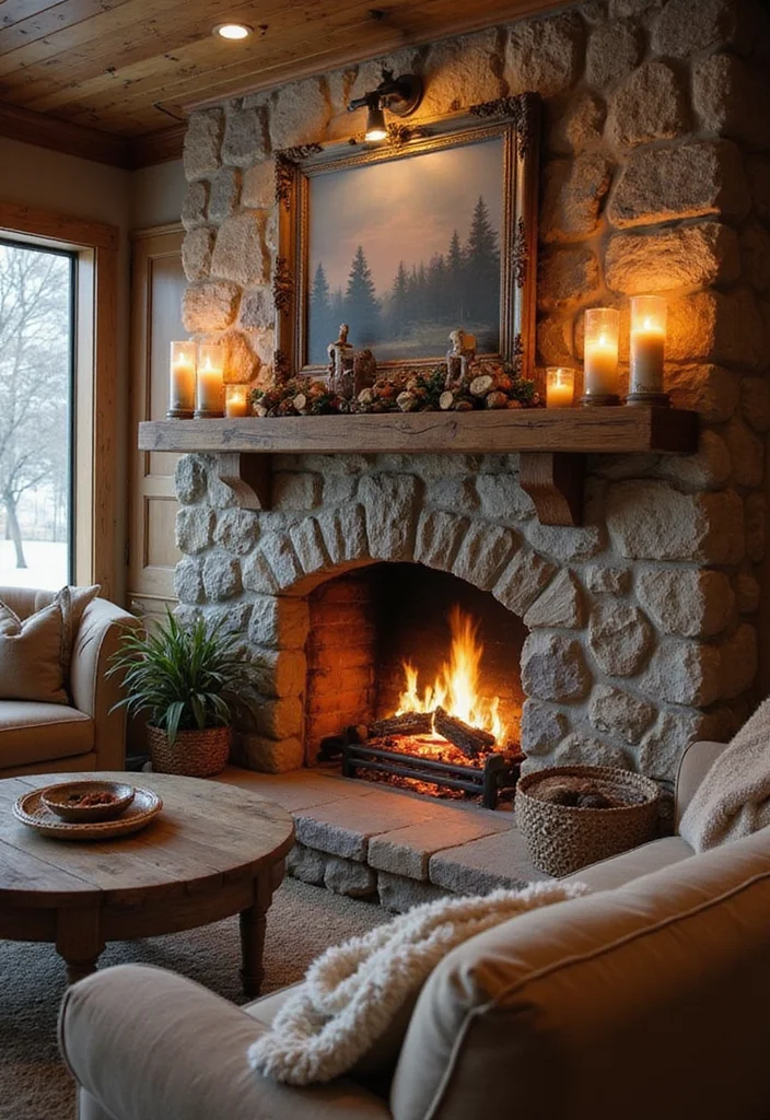 10 Elegant Rustic Home Decor Ideas That'll Transform Your Space Into a Cozy Retreat! - 9. Cozy Fireplaces 1
