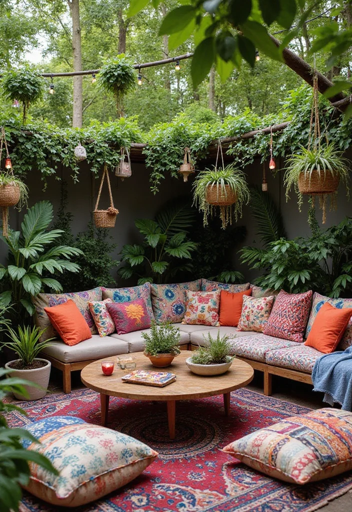 10 Gorgeous Backyard Seating Area Ideas You Can Try Today! - 2. Bohemian-inspired Nook 1