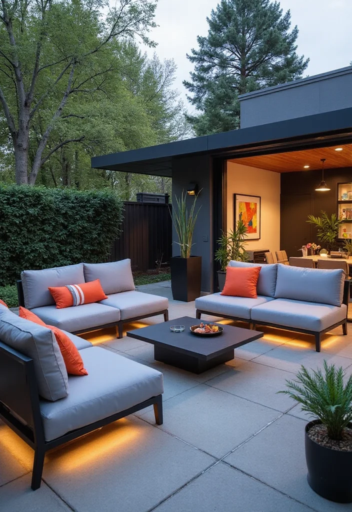 10 Gorgeous Backyard Seating Area Ideas You Can Try Today! - 8. Contemporary Lounge Set 1