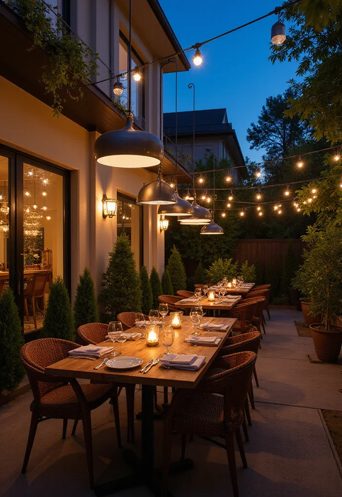 10 Stunning Outdoor Lighting Ideas to Transform Your Home Instantly - 4. Chic Overhead Fixtures 1