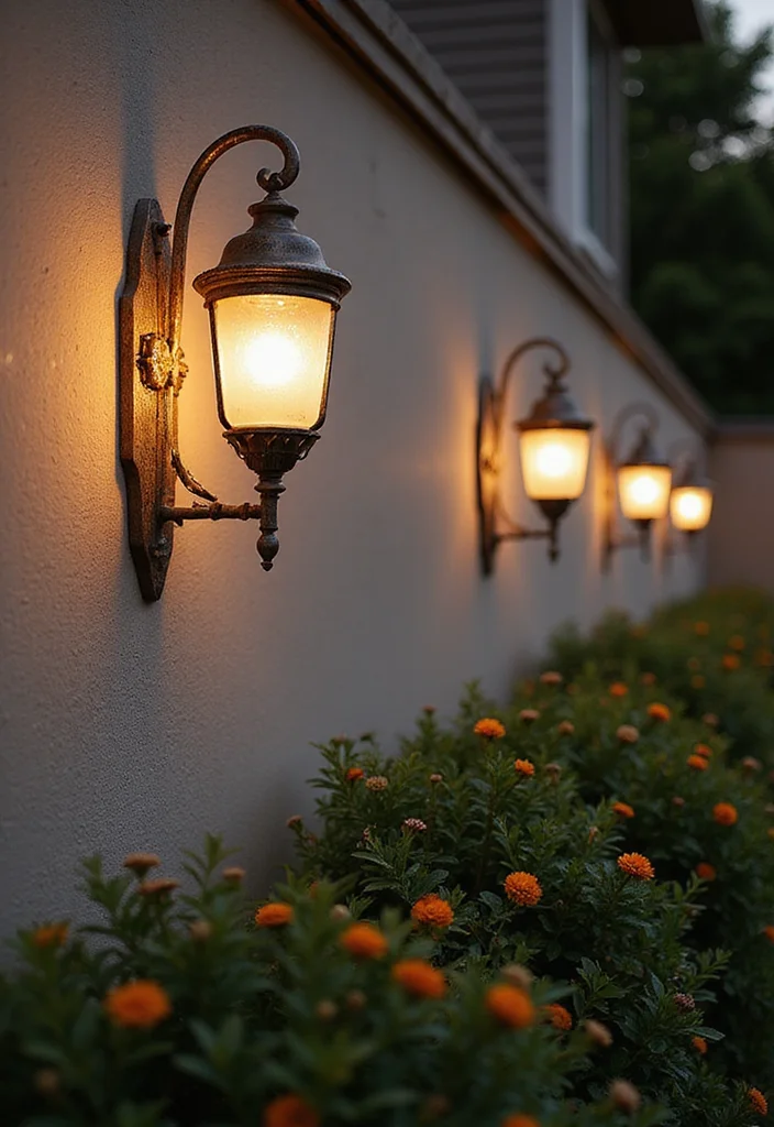 10 Stunning Outdoor Lighting Ideas to Transform Your Home Instantly - 6. Elegant Wall Sconces 1
