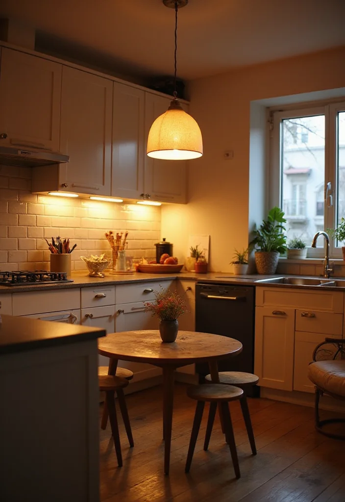 10 Stunning Small Kitchen Decorating Ideas to Transform Your Home Instantly - 4. Light It Up with Stylish Fixtures 1