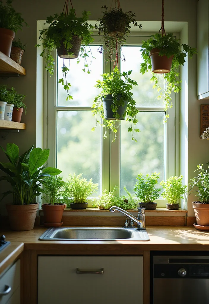 10 Stunning Small Kitchen Decorating Ideas to Transform Your Home Instantly - 8. Incorporate Plants for Freshness 1