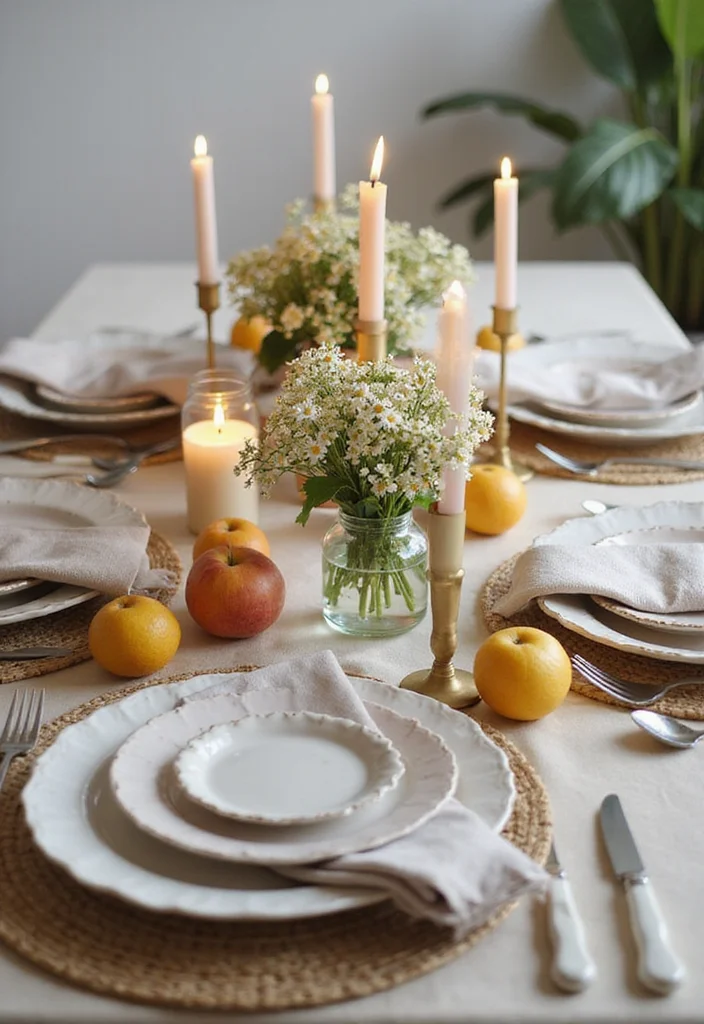 11 Vibrant Spring Decor Ideas to Bring the Outdoors In! - 5. Spring-Inspired Table Settings 1