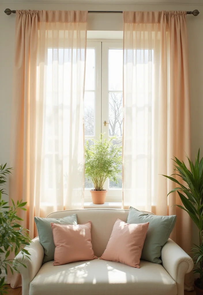 11 Vibrant Spring Decor Ideas to Bring the Outdoors In! - 9. Lighten Up with Sheer Curtains 1