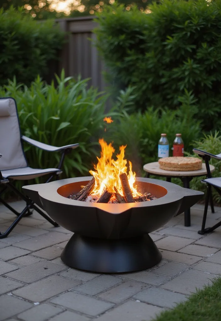 12 Cozy Backyard Fire Pit Ideas That Will Make You the Host of the Year! - 4. Portable Fire Pit for Flexibility 1