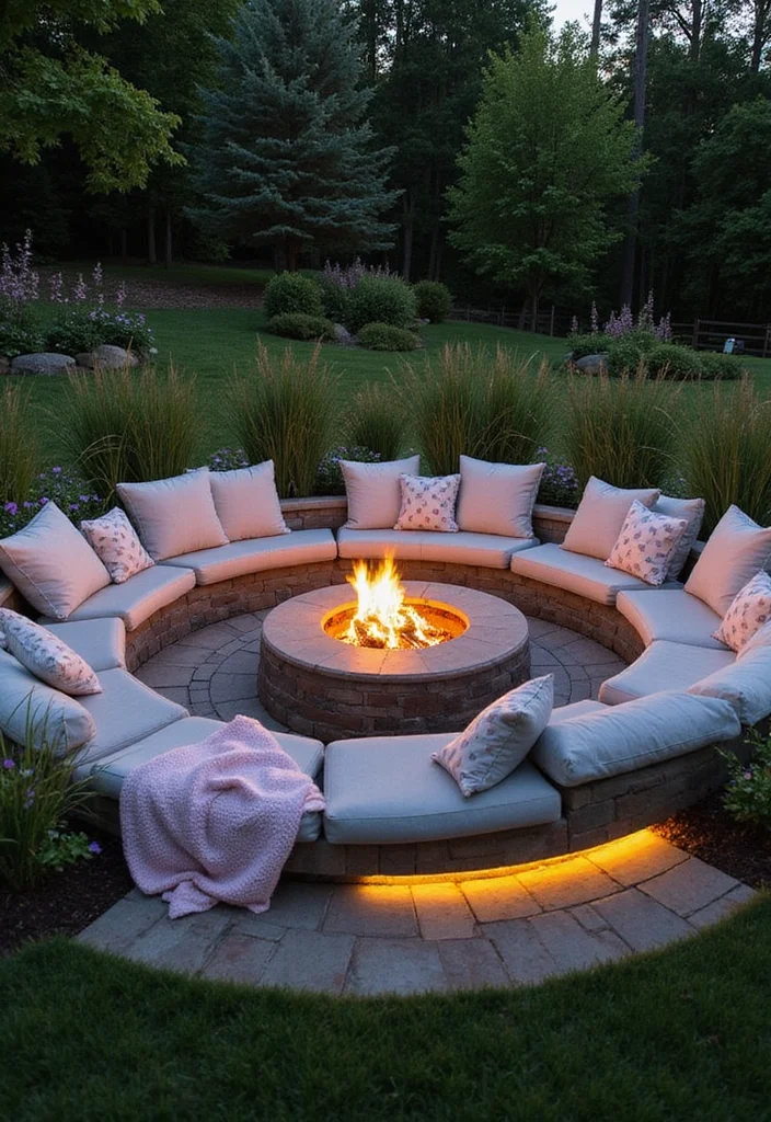 12 Cozy Backyard Fire Pit Ideas That Will Make You the Host of the Year! - 5. Sunken Fire Pit for a Unique Experience 1