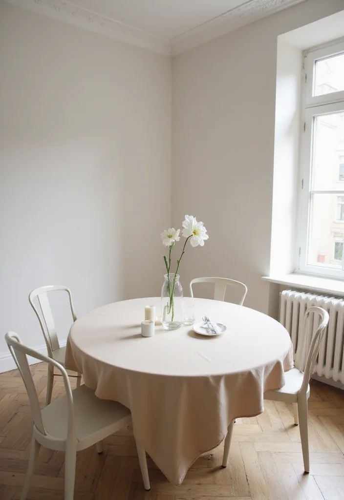 12 Stunning Round Dining Table Decor Ideas That Will Leave Your Guests in Awe! - 1. Elegant Minimalism 1