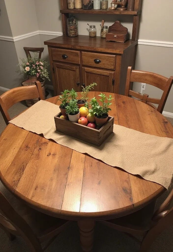 12 Stunning Round Dining Table Decor Ideas That Will Leave Your Guests in Awe! - 3. Rustic Charm 1