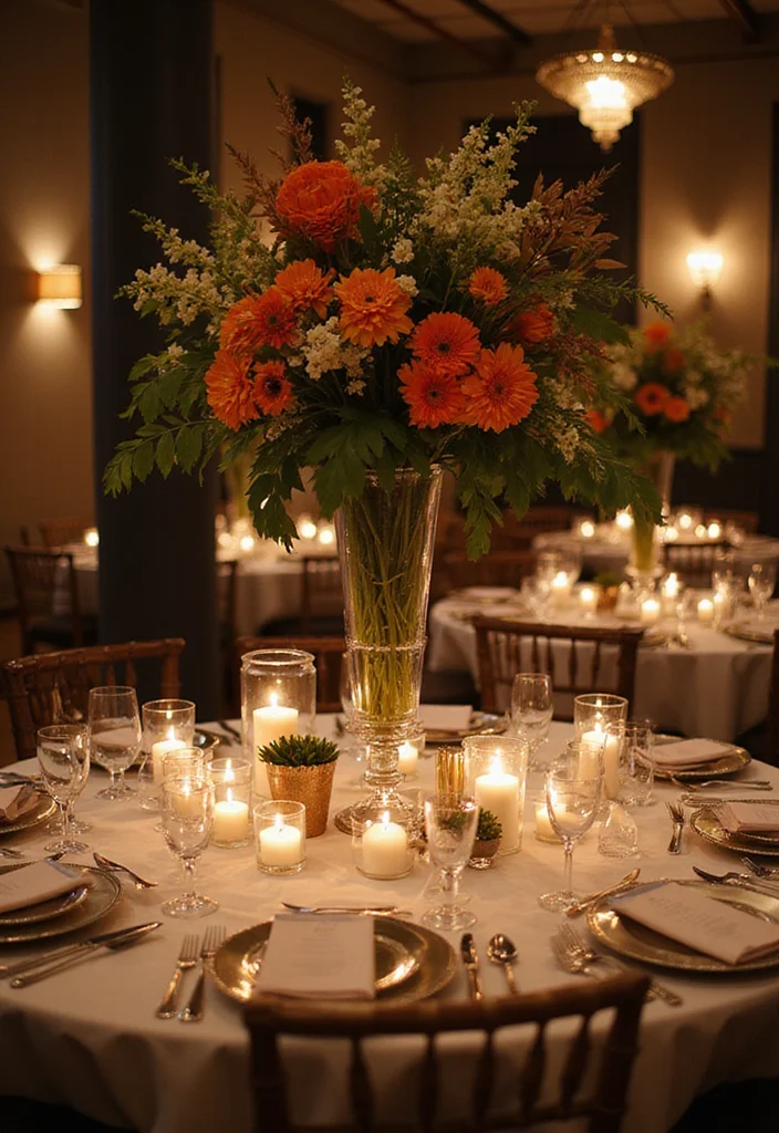 12 Stunning Round Dining Table Decor Ideas That Will Leave Your Guests in Awe! - 8. Elegant Centerpieces 1