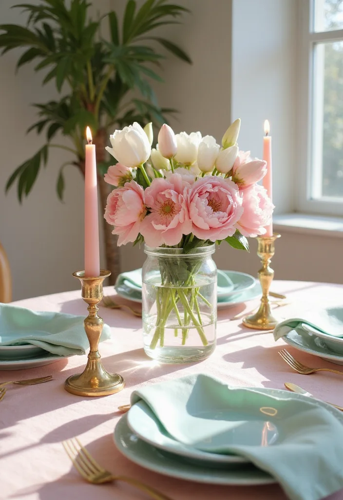 12 Stunning Spring Table Decor Ideas That Will Leave Your Guests in Awe! - 1. Pastel Perfection 1
