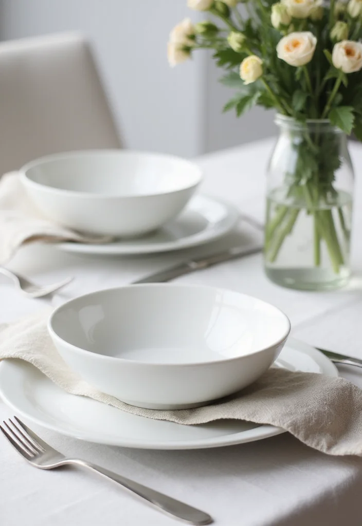 12 Stunning Spring Table Decor Ideas That Will Leave Your Guests in Awe! - 12. Minimalist Freshness 1