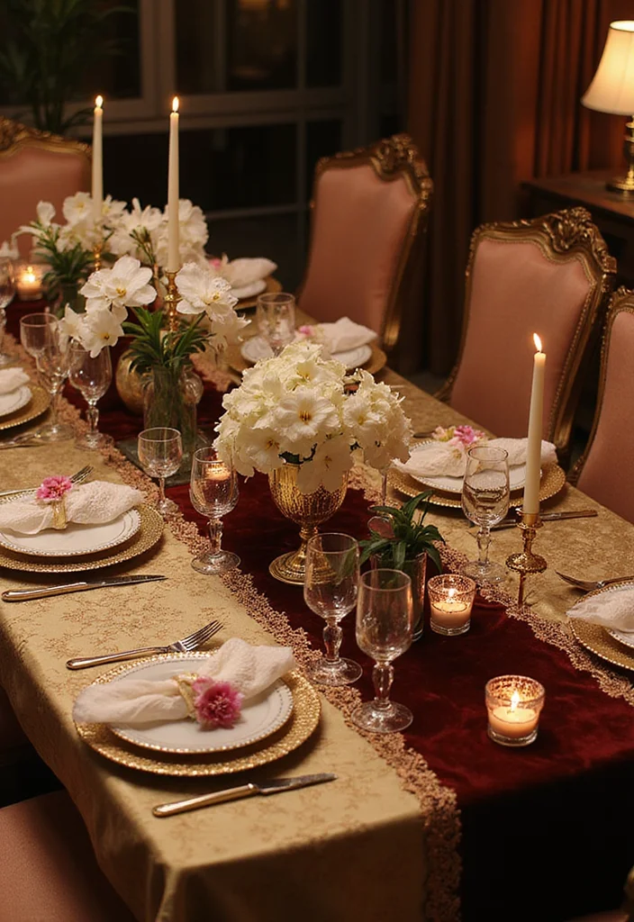 12 Stunning Spring Table Decor Ideas That Will Leave Your Guests in Awe! - 8. Luxe Layering 1