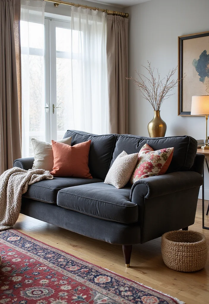 15 Luxury Living Room Ideas That Will Make Your Friends Green with Envy! - 2. Layer Your Textiles 1