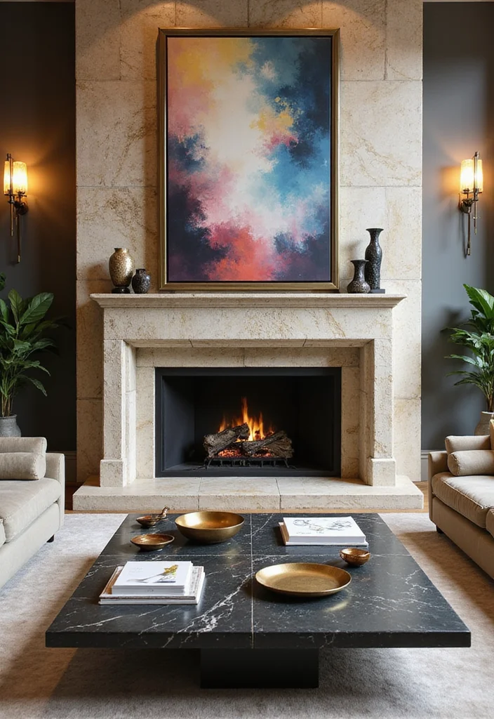 15 Luxury Living Room Ideas That Will Make Your Friends Green with Envy! - 4. Create a Cozy Focal Point 1