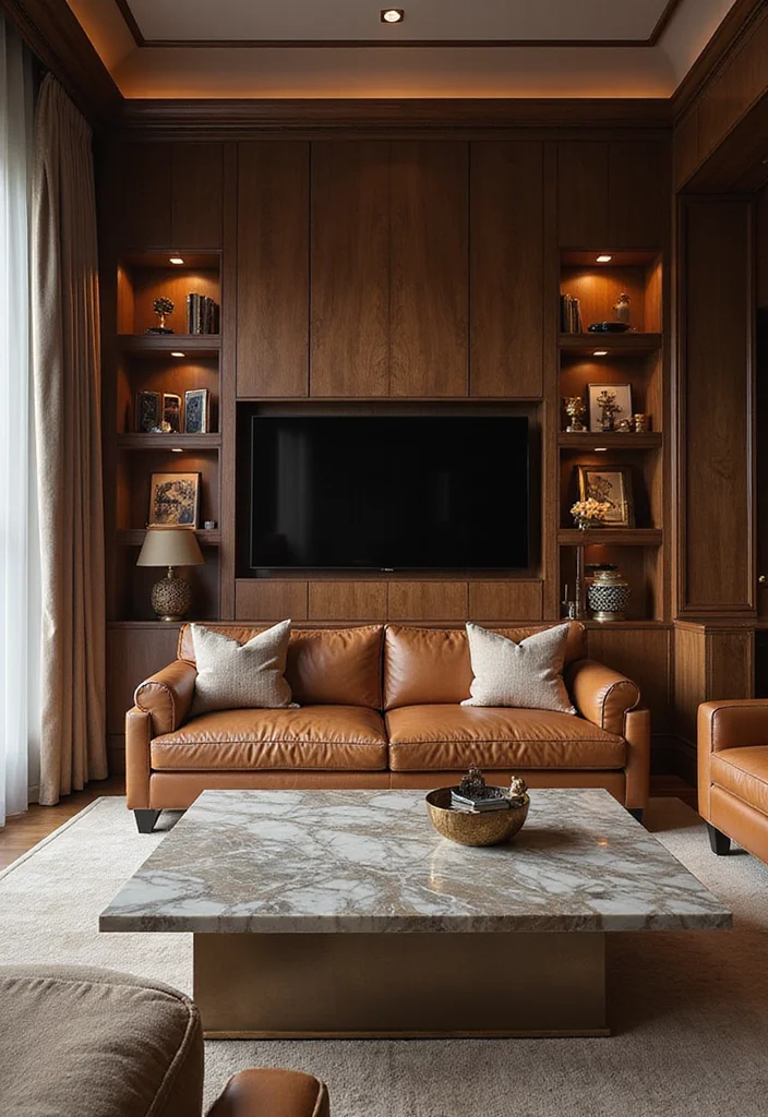 15 Luxury Living Room Ideas That Will Make Your Friends Green with Envy! - 6. Opt for Premium Materials 1