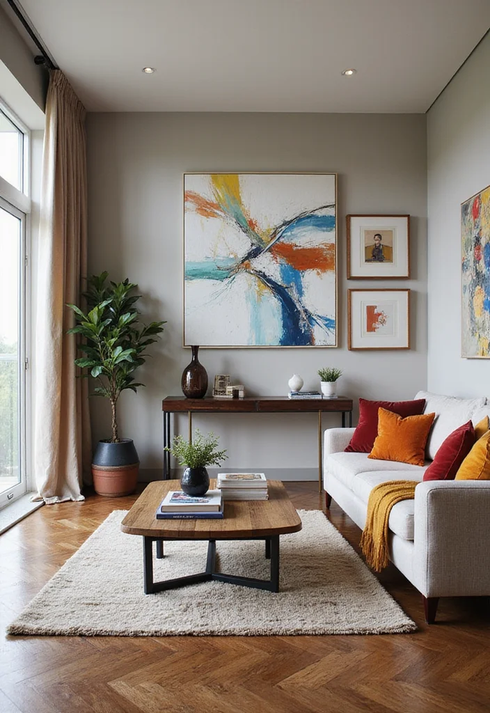 15 Luxury Living Room Ideas That Will Make Your Friends Green with Envy! - 7. Unique Art and Decor 1