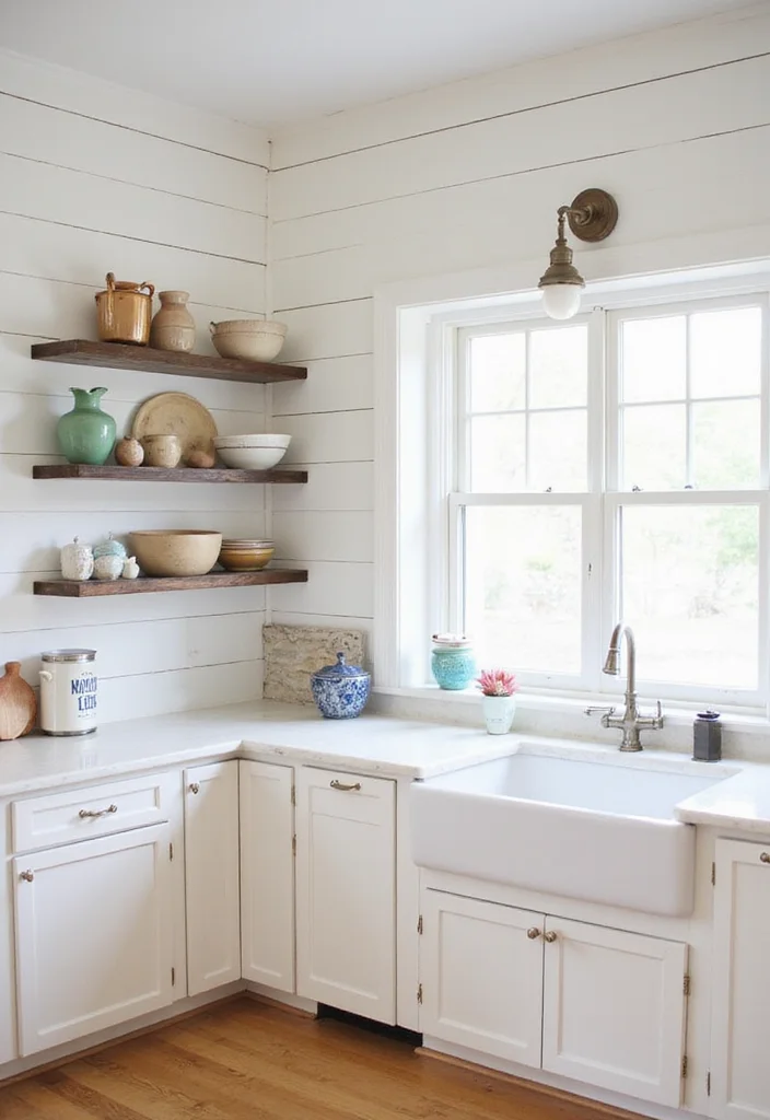 8 Gorgeous Modern Farmhouse Kitchen Decor Ideas You Can Try Today - 2. Shiplap Walls 1