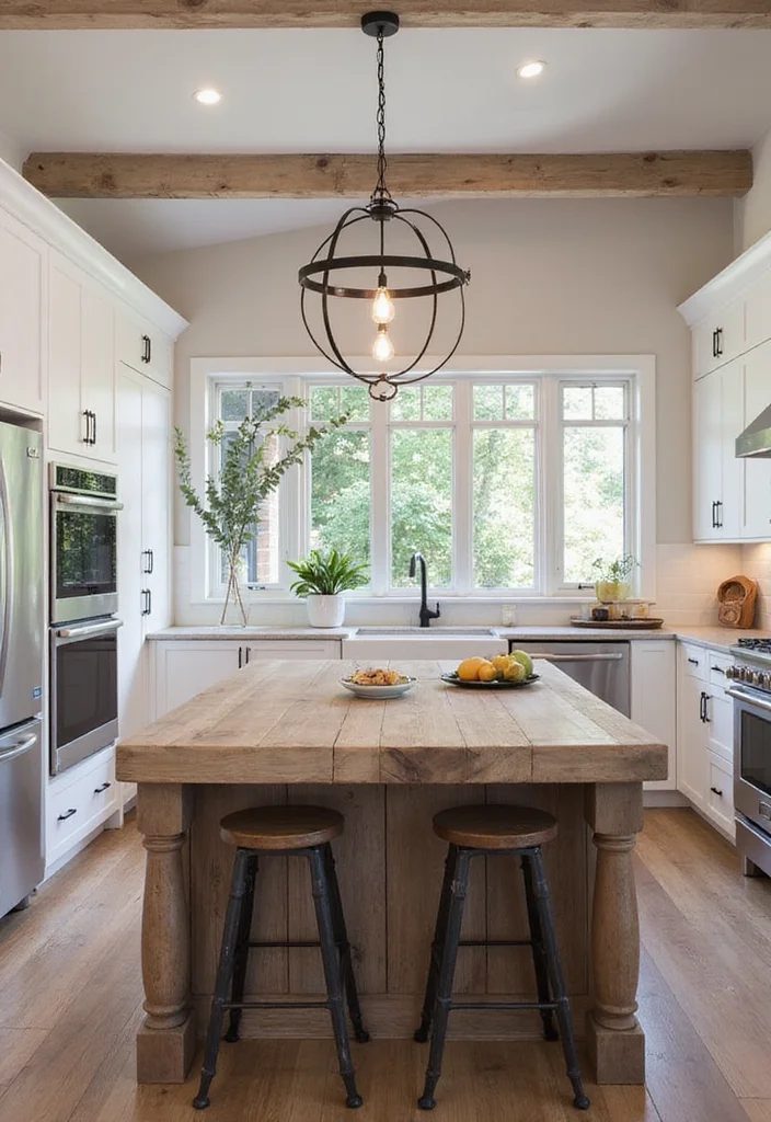 8 Gorgeous Modern Farmhouse Kitchen Decor Ideas You Can Try Today - 4. Statement Lighting Fixtures 1