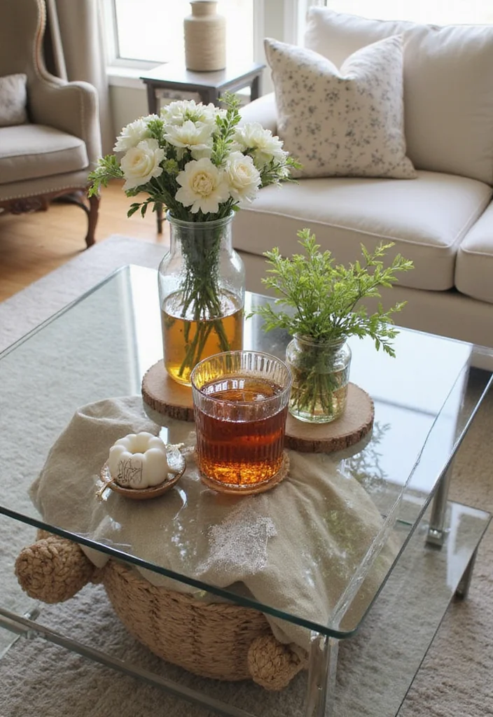 8 Mind-Blowing Glass Coffee Table Styling Tips for a Chic Home Look! - 7. Seasonal Decor Changes 1