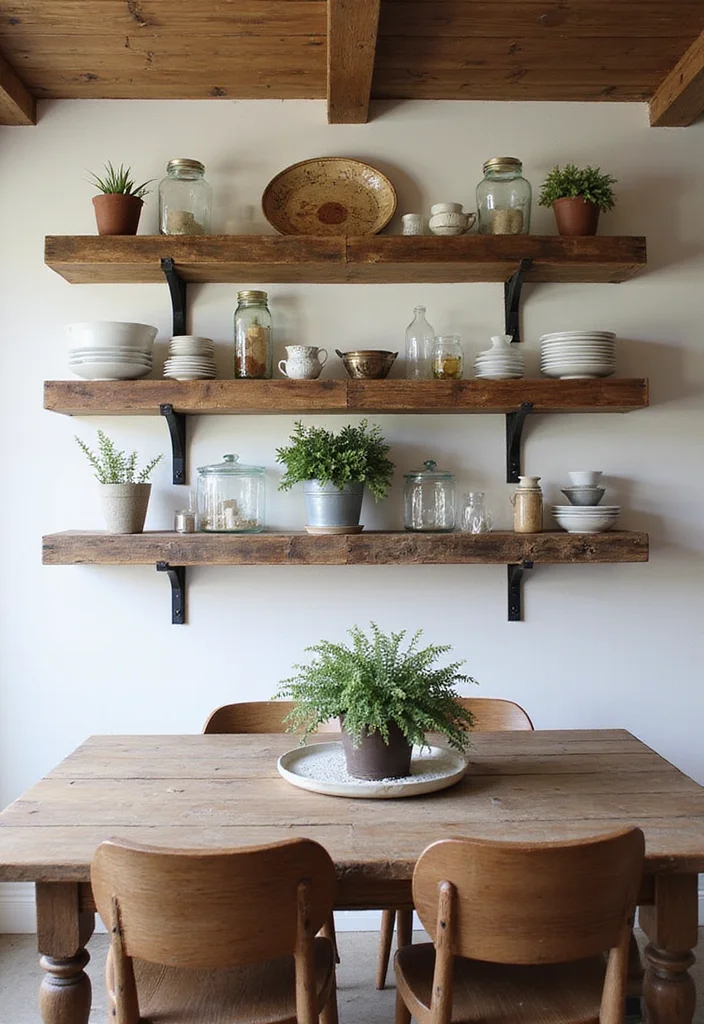 8 Stunning Rustic Dining Room Ideas to Transform Your Home Instantly! - 6. Open Shelving 1