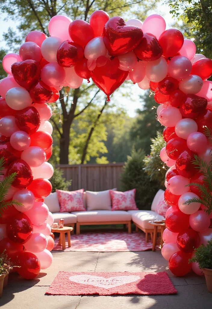 12 Stunning Valentine's Party Decor Ideas That Will Make Your Guests Fall in Love! - 1. Heart-Shaped Balloon Arches 1