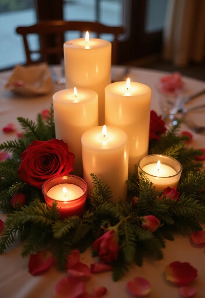 12 Stunning Valentine's Party Decor Ideas That Will Make Your Guests Fall in Love! - 6. Elegant Candle Centerpieces 1